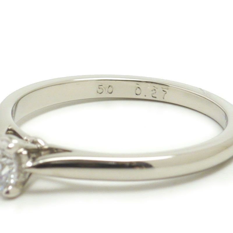 Cartier Solitaire Diamond Ring #50 Pt950 0.27ct
