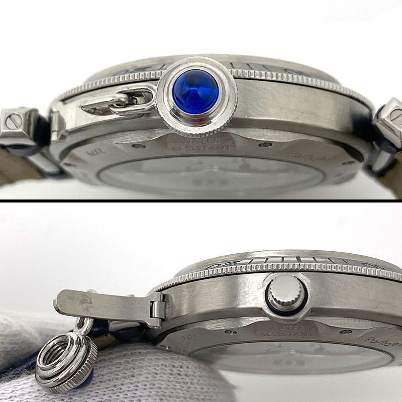 Cartier W3104055 Pasha Grid Silver Dial Men's