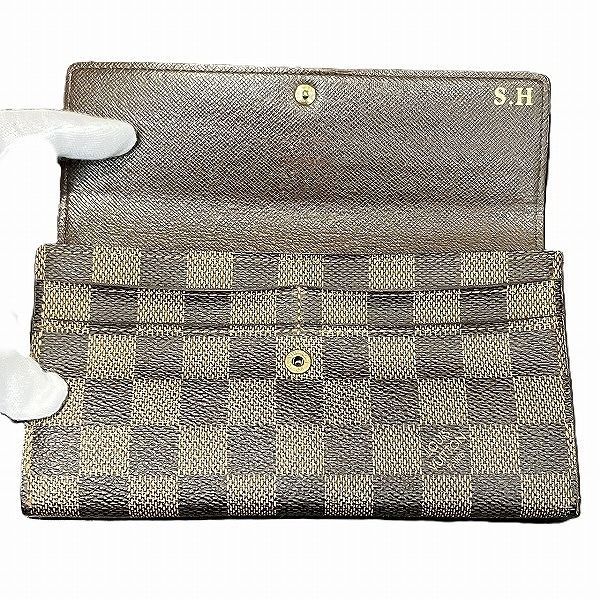 Louis Vuitton Damier Portefeuille Sarah N61734 Long Wallet Bifold Wallet Unisex