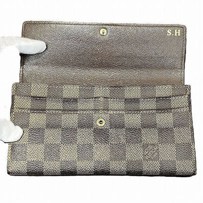 Louis Vuitton Damier Portefeuille Sarah N61734 Long Wallet Bifold Wallet Unisex