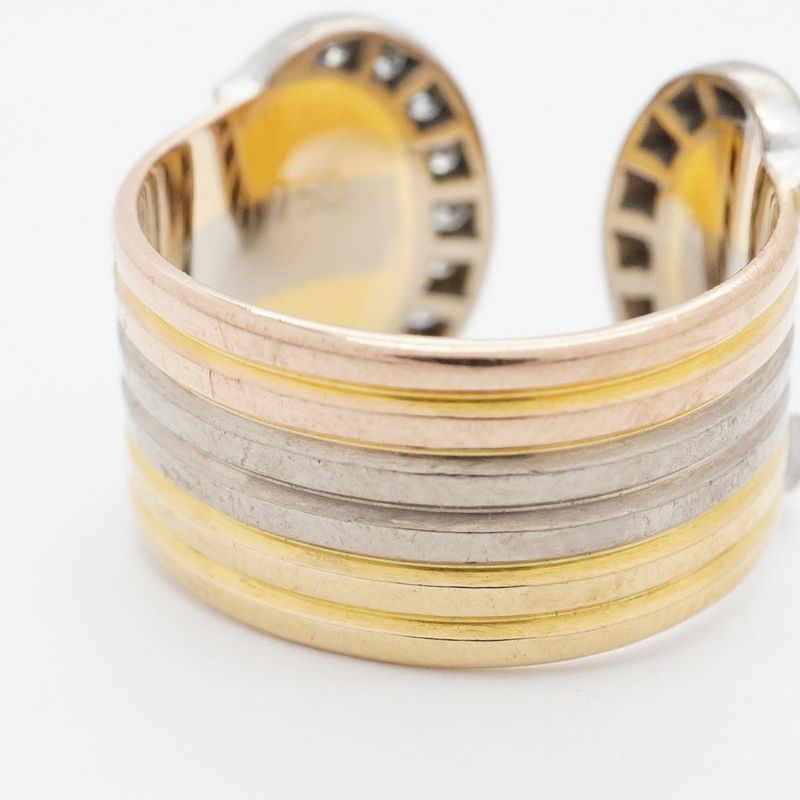 Cartier Ring 2C 18K Yellow Gold Yellow Gold 18K White Gold White Togo Old 18K