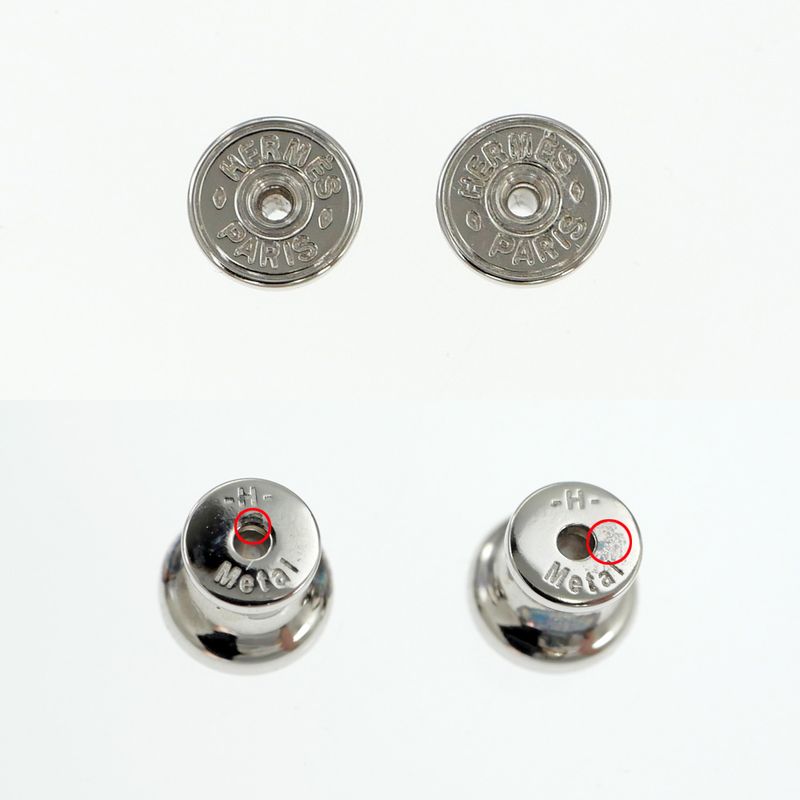 Hermes Earrings Amar Buffalo Horn White Brown Silver-hardware Accessorie