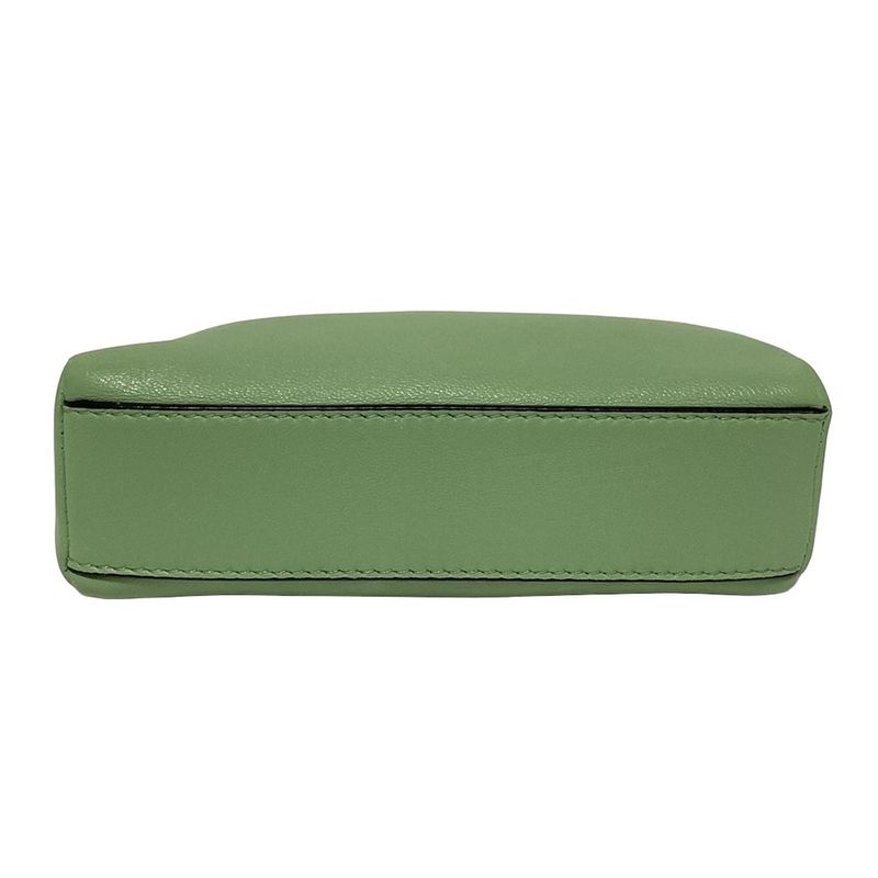 Fendi Handbag Micro Peekaboo 8m0355 Light Green Mini Bag Leather