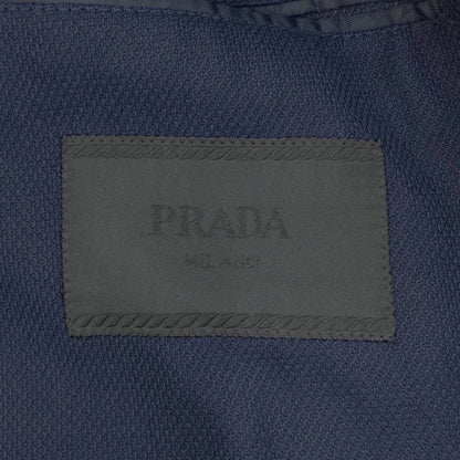Prada Cotton 2b Tailored Jacket Sdd10h Blue 50