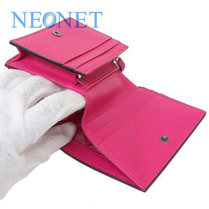 Gucci Guccy Sega Logo Leather Bifold Wallet Pink Box Bag