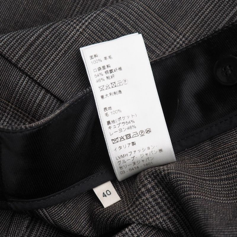 Celine Pants Size 40 Wide Cropped Pants Checked Made In Italy 20251021 Ra6407