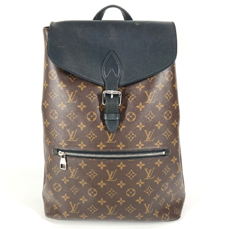 Louis Vuitton Backpack Sac Parc M40637 Monogram Macassar Canvas Brown