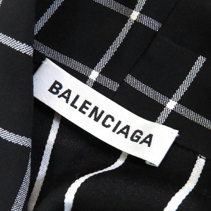 Balenciaga 556247 Checked Asymmetrical Cutoff Oversized Vest Sleeveless Dress