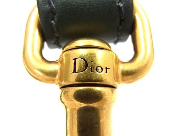 Christian Dior Trotter Embroidery Canvas Bag Shoulder Strap Green