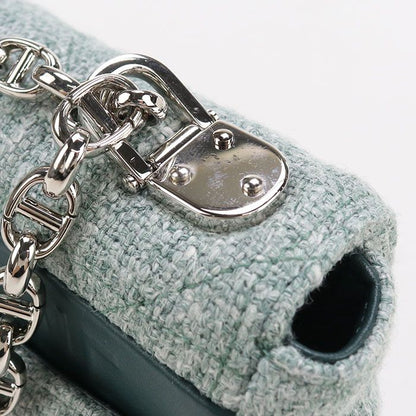 DIOR Small Cannage Dior Caro M9241 Shoulder Bag Tweed Women's