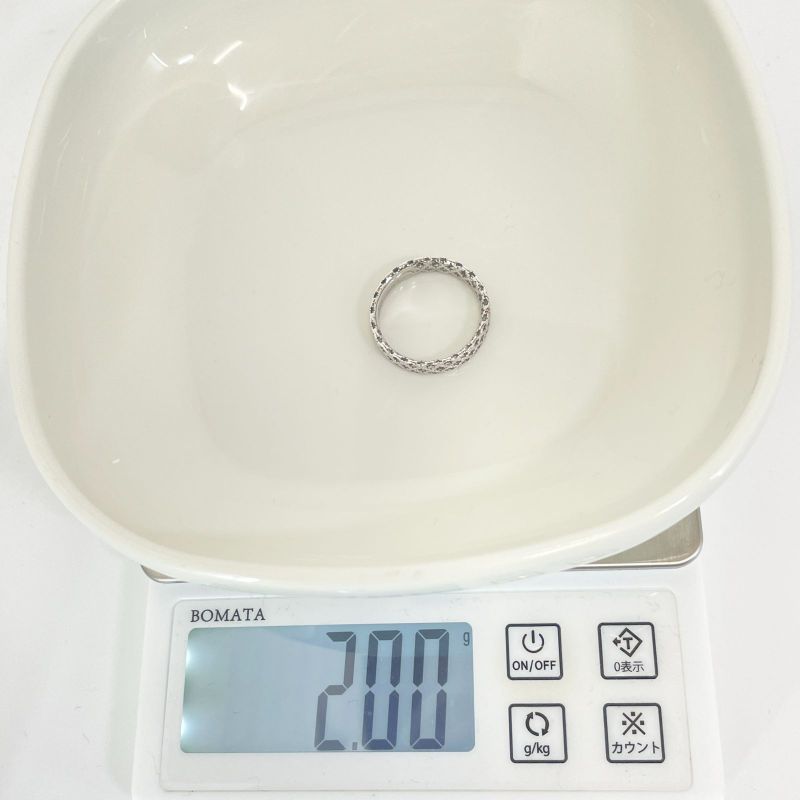 #19 Gucci Diamantissima 18K White Gold 750 Ring 24-2954