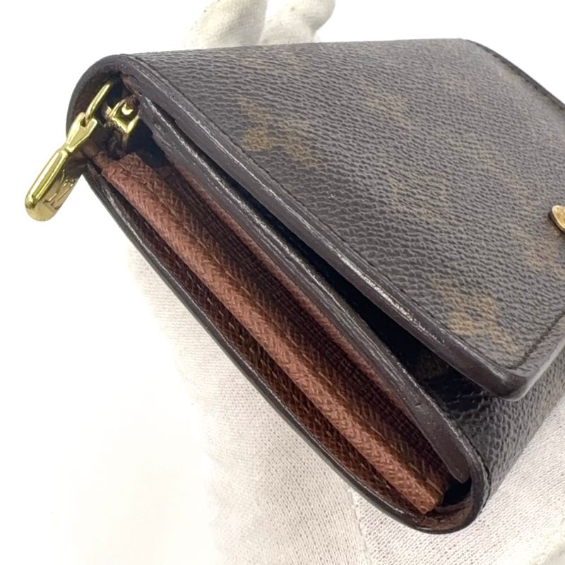 Louis Vuitton Portmonnais Vieux Trésor Monogram Leather × PVC Brown Bifold