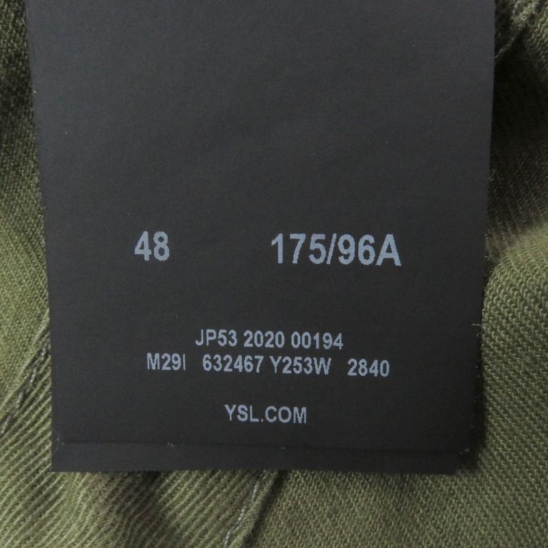 Saint Laurent Paris 632467 Cotton Linen Toggle Button Military Duffle Coat