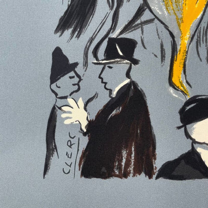 Hermes Carre 90 Silk Scarf Paddock Gray