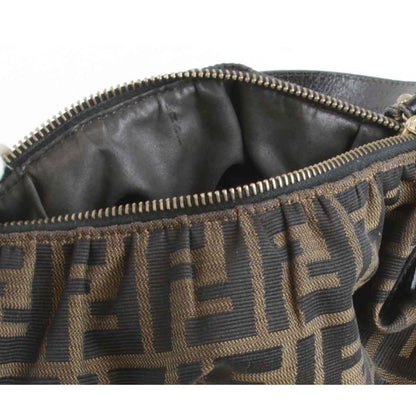 Fendi Zucca 8br354 Shoulder Bag Canvas Brown