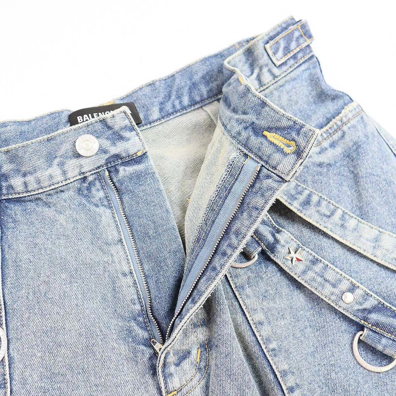 Balenciaga 22ss Raver Baggy Pants Raver Baggy Denim Pants 681703 Tjw60 Indigo 34