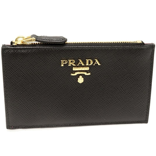 Prada Card Case With Coin Case Fragment Case Saffiano Multicolor Card Case Calf