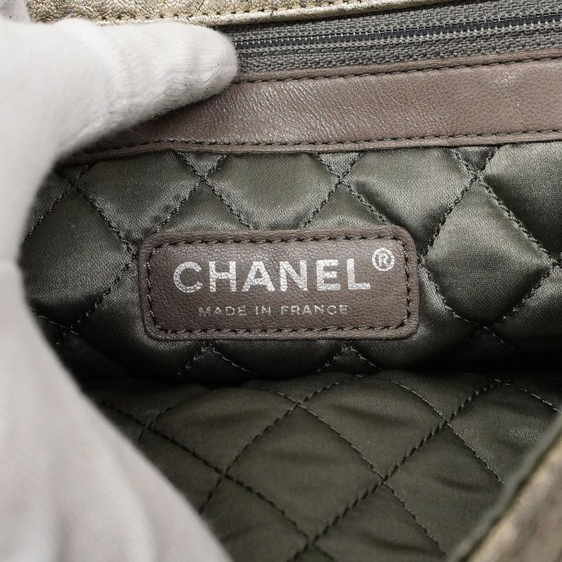 Chanel Shoulder Bag Matelasse Leather Silver Hardware Women