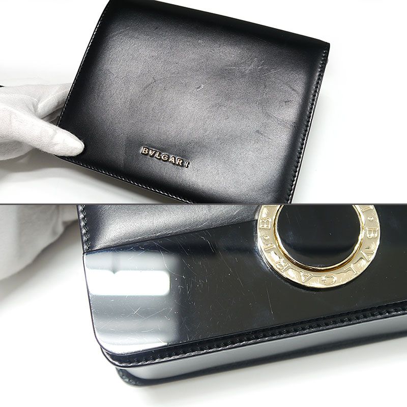 Bulgari Bvlgari Chain Shoulder Bag Bulgari 39858 Leather Black