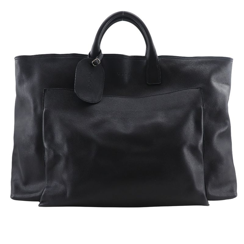 Gucci Calf Black Unisex Boston Bag