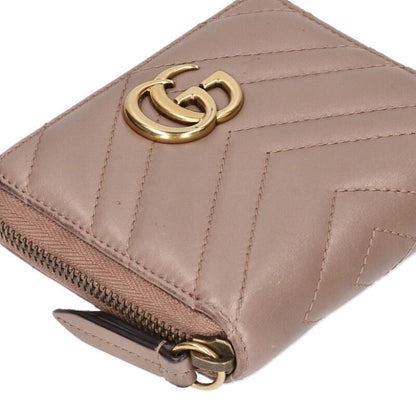 Gucci 474813 GG Marmont V-stitch Round Zip Wallet For Women