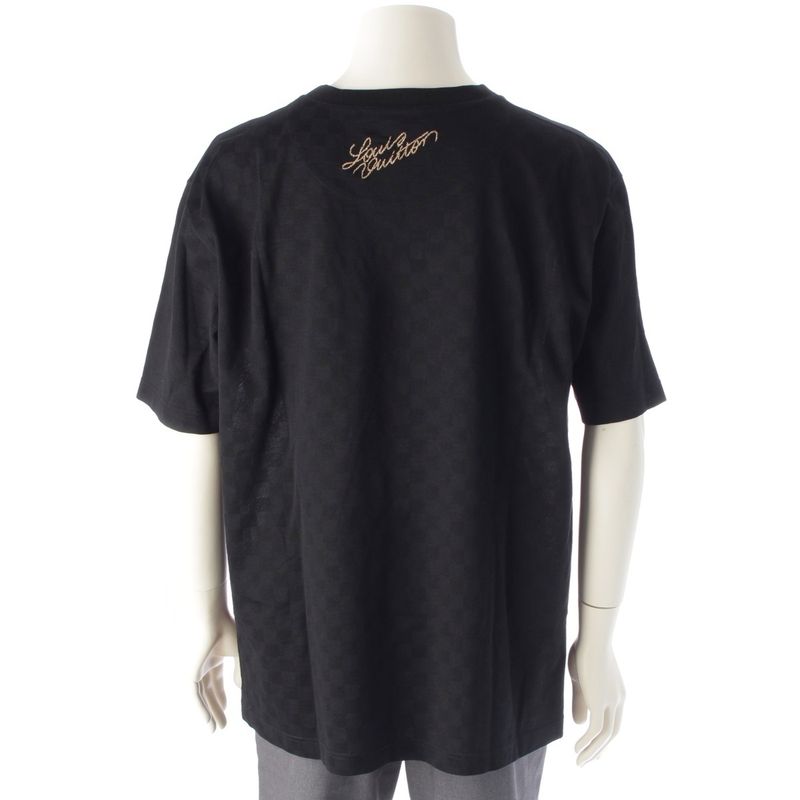 Louis Vuitton 25SS Cotton Damier Signature Patch Short Sleeve T-shirt Crew Neck