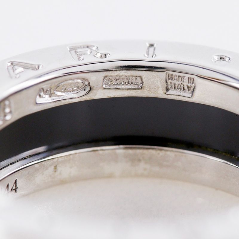 Bvlgari Bulgari Save The Children Silver 925 X Black Ceramic #8 Ladies 6.3g Ring