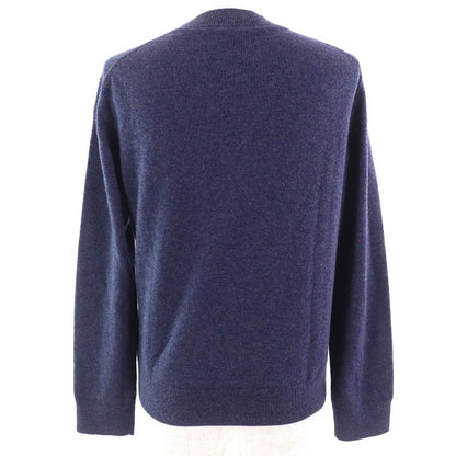 Hermes 24AW 2604d1 100% Cashmere H Lift Long Sleeve Knitted Sweater In Navy 40