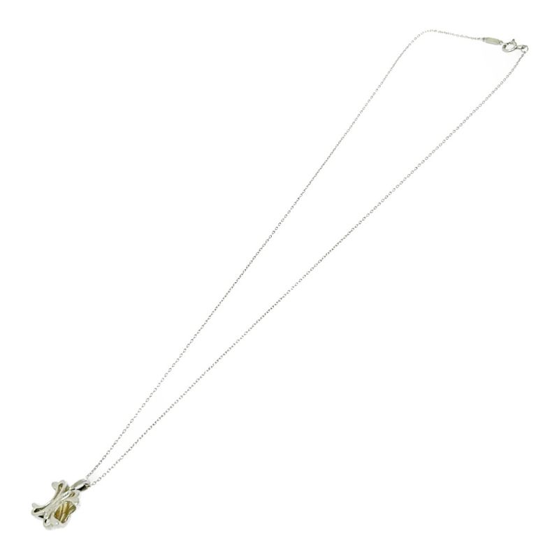 Tiffany & Co Silver Signature Cross Necklace 4.0g 925 Engraved 489921 Necklace