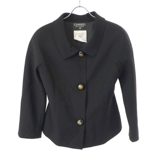Chanel Vintage Jacket&skirt Vintage Setup Black 38