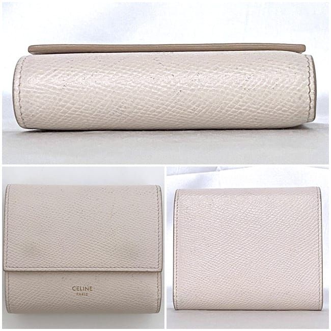 Celine Wallet Trifold Wallet Pink Beige 10b57