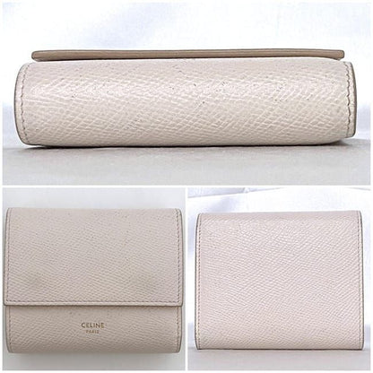 Celine Wallet Trifold Wallet Pink Beige 10b57