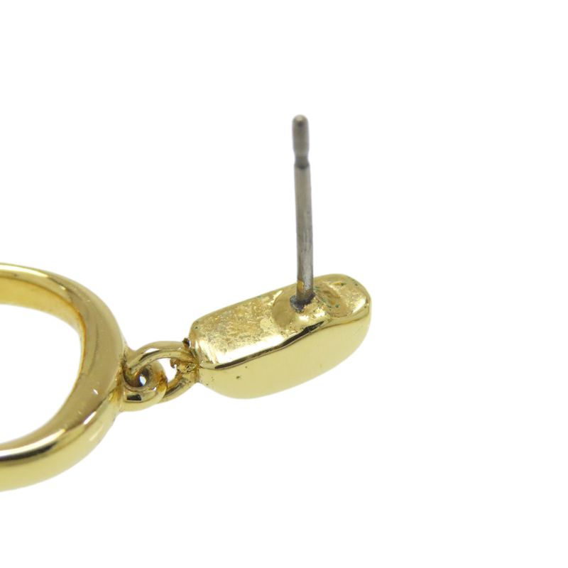 Christian DIOR CD Logo Earrings Metal Ladies