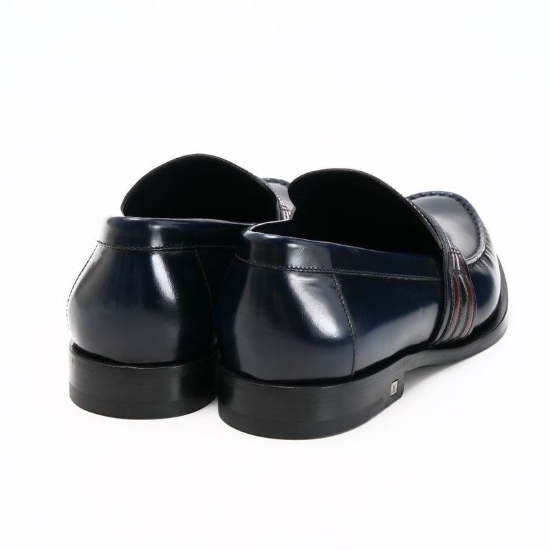 Louis Vuitton Loafers Size 7 1 2M V-line Leather Shoes Made In Italy 20250430