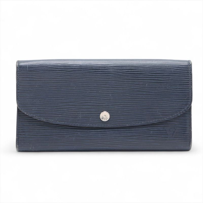 Louis Vuitton Epi Portefeuille Emilie Zipper Long Wallet M60854 Andigo-blue