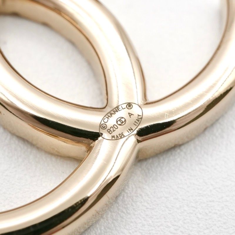 Chanel Brooch Corsage Gold Here Mark Rhinestone