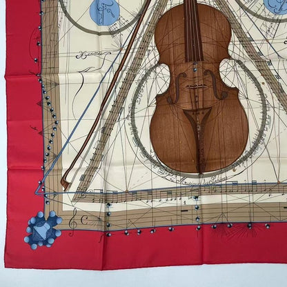 Hermes Scarf Silk Carre 90 Music Of The Spheres La Musique Des Spheres Red