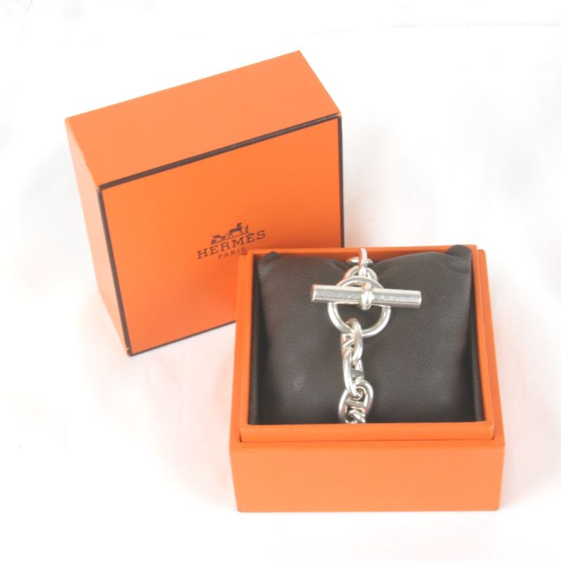 Hermes Chaine D'ancre MM Bracelet Silver 925 Silver Luxury High Brand