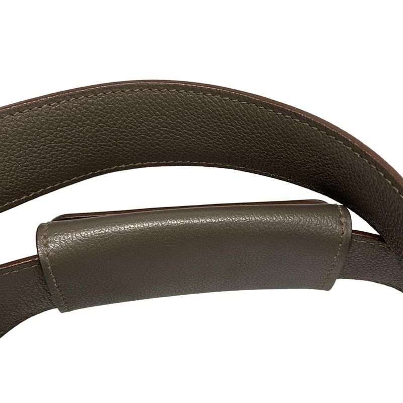 Hermes Boston Bag Arion 50 Light Brown And Dark Gray Silver Hardware Leather