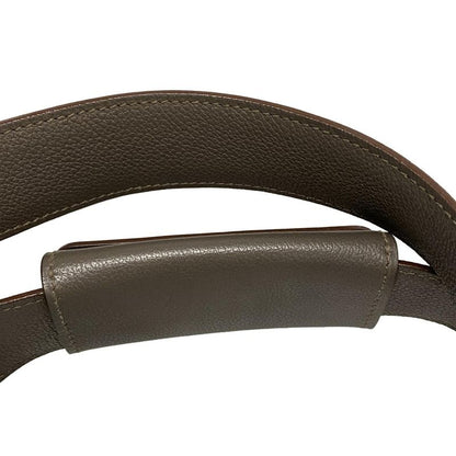 Hermes Boston Bag Arion 50 Light Brown And Dark Gray Silver Hardware Leather