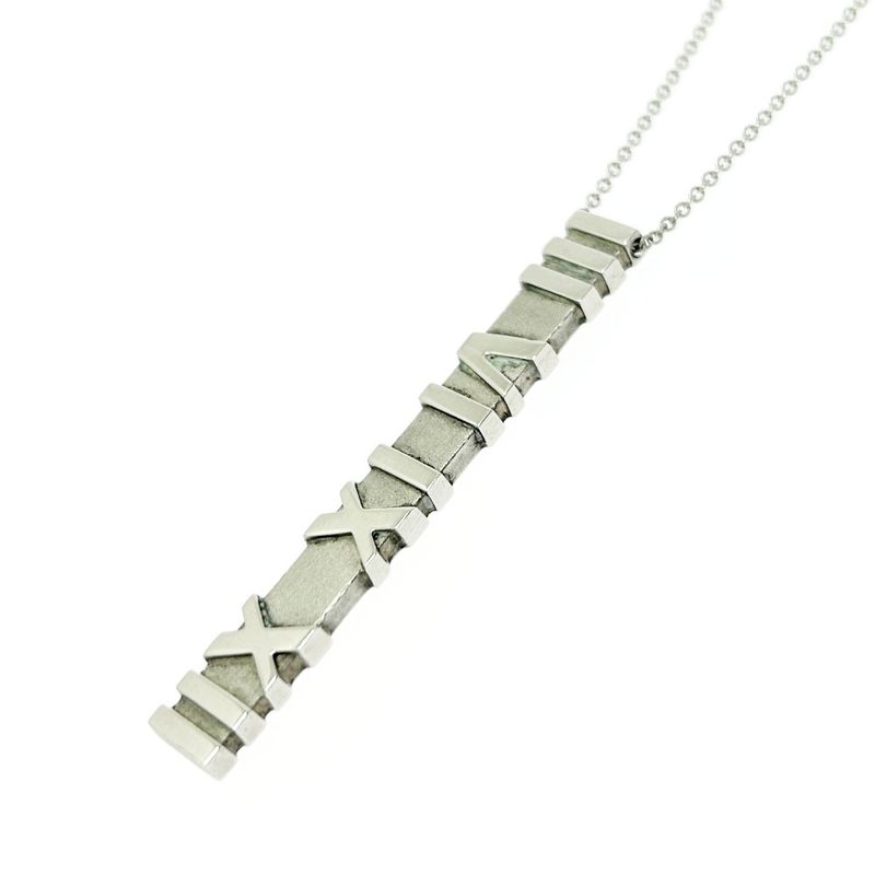 Tiffany & Co Silver Atlas Bar Necklace 7.0g 925 Engraved 421322 Necklace