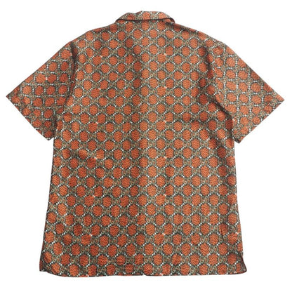 Gucci Short Sleeve Shirt Size 46 (170 88A) GG Logo Open Collar Shirt Made In