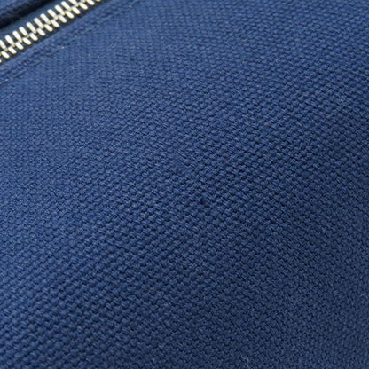 Hermes Pouch Brid a Black PM Toile Ash Marine Silver Hardware Navy Blue Handbag