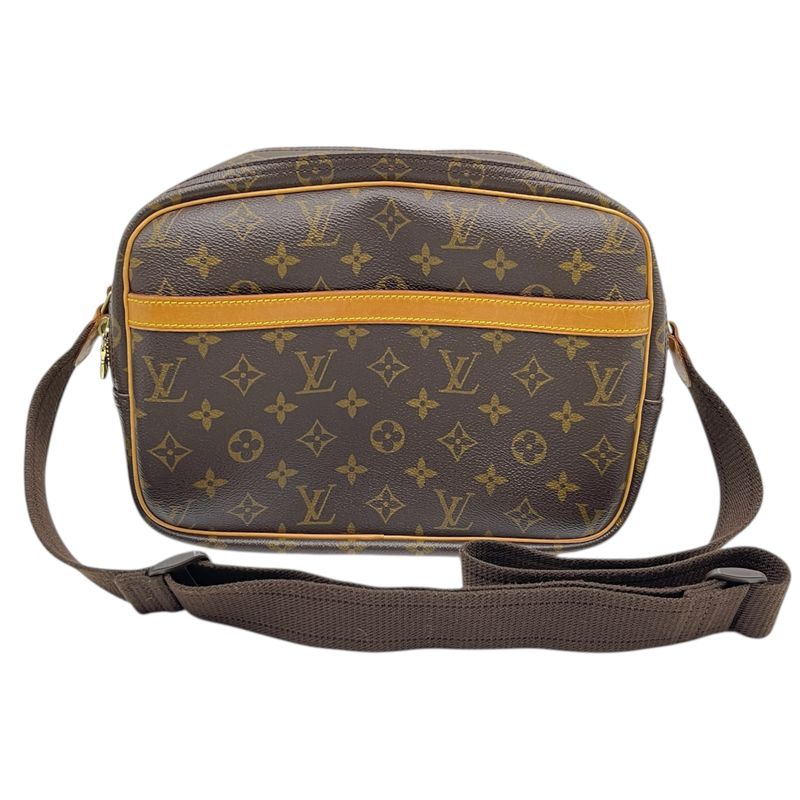 Louis Vuitton Shoulder Bag Reporter PM Monogram Leather Brown