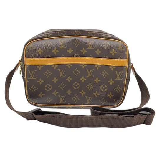 Louis Vuitton Shoulder Bag Reporter PM Monogram Leather Brown