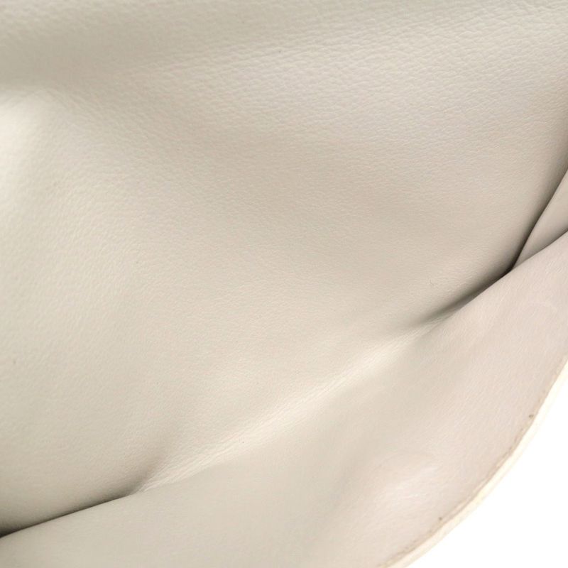 Hermes Vaugo River White Gold Hardware 00K Engraved Vintage Shoulder Bag White