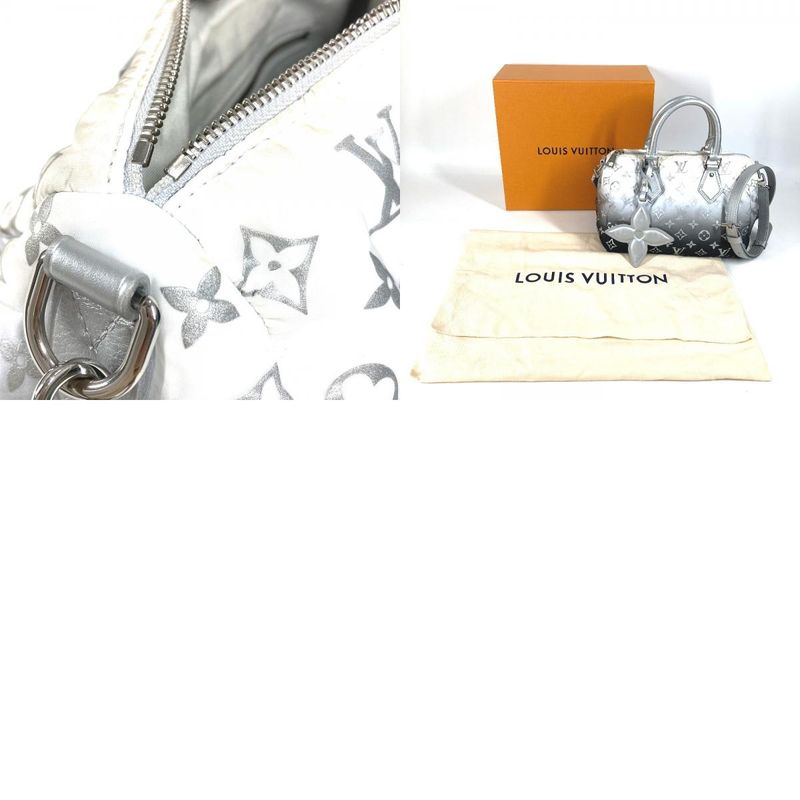 Louis Vuitton Handbag Speedy Bandoliere 25 M11848 Nylon/leather Frosted Silver