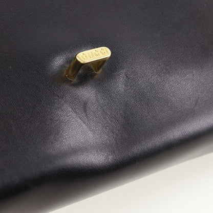 Gucci Old Gucci 2WAY Clutch Calf Black Ladies Shoulder Bag