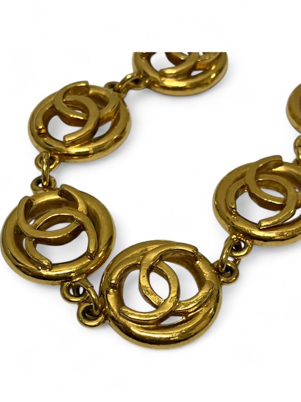 Chanel 1982's Coco Mark Bracelet Unisex Gold