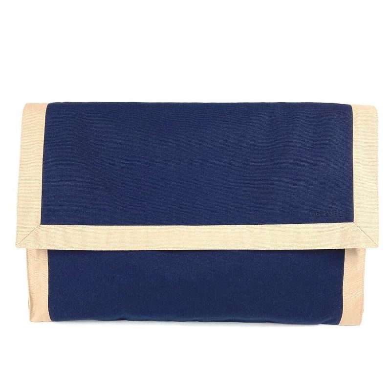 Hermes Clutch Bag Tapidocel Big Oversized Cotton Navy